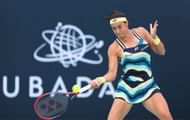 Caroline Garcia at the 2024 Mubadala Abu Dhabi Open.